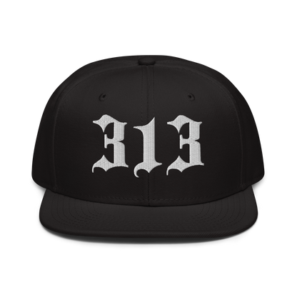 Detroit '313' Snapback (Old English Font) | 6-Panel