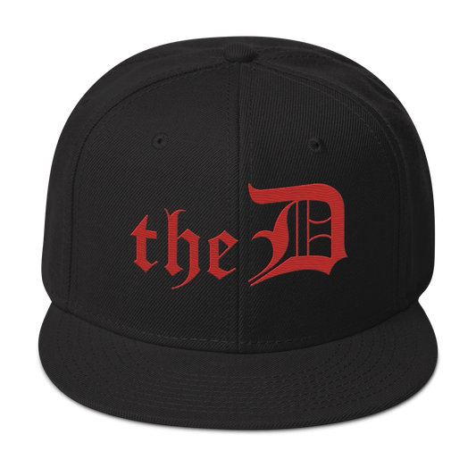 Detroit 'The D' Snapback | 6-Panel - Aliform Red