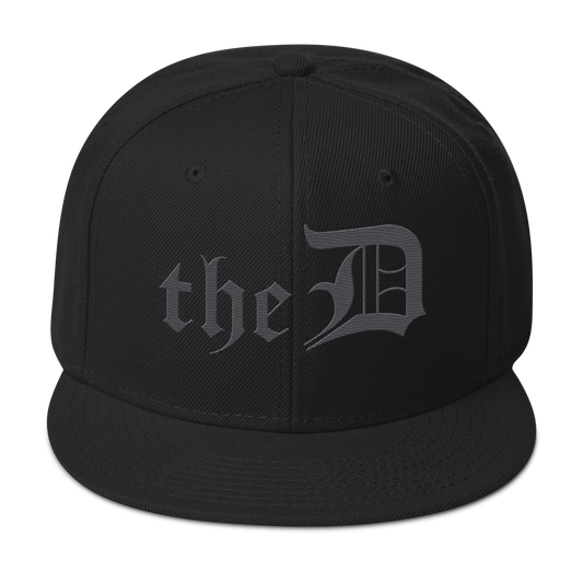 Detroit 'The D' Snapback | 6-Panel - Iron Ore Grey