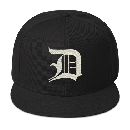 Detroit 'Old English D' Snapback | 6-Panel - Ivory White