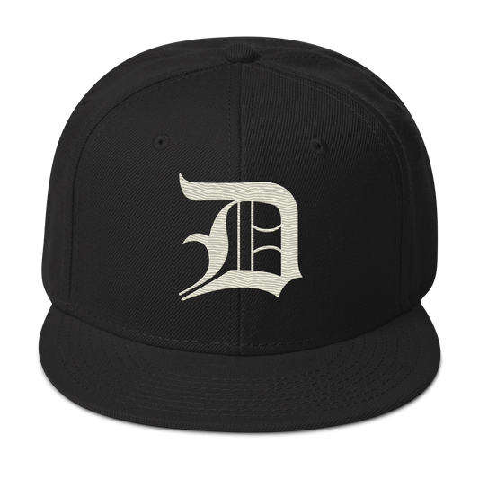 Detroit 'Old English D' Snapback | 6-Panel - Ivory White