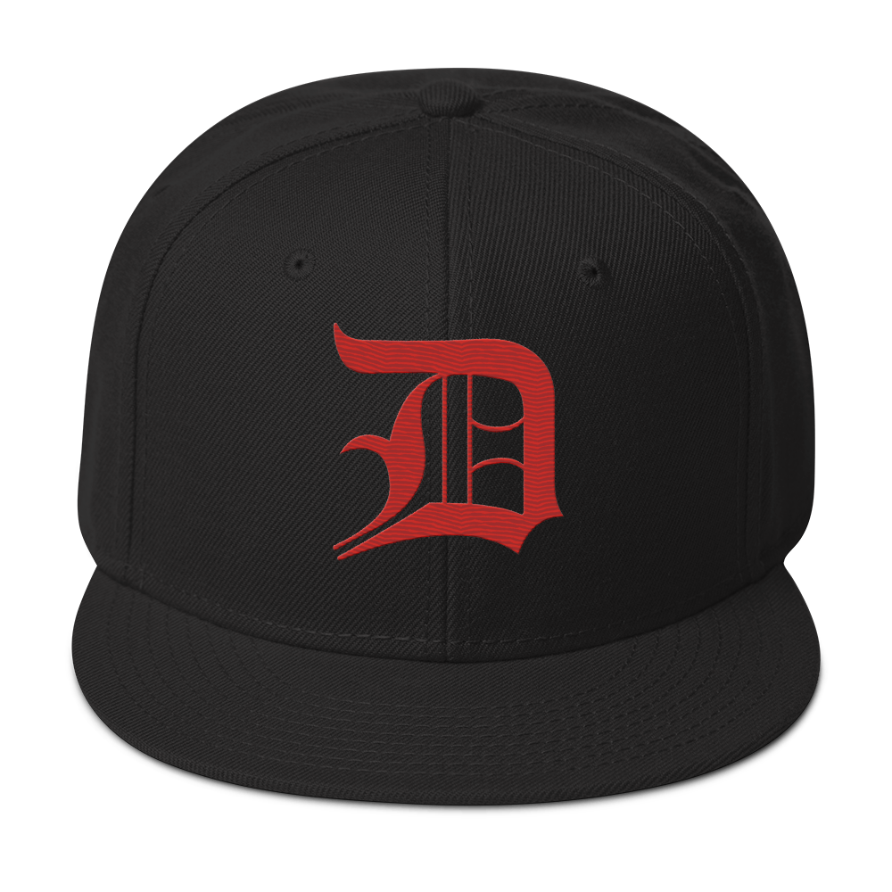 Detroit 'Old English D' Snapback | 6-Panel - Aliform Red