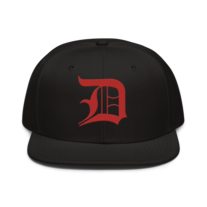 Detroit 'Old English D' Snapback | 6-Panel - Aliform Red