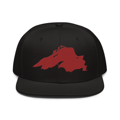 Lake Superior Snapback | 6-Panel - Thimbleberry Red