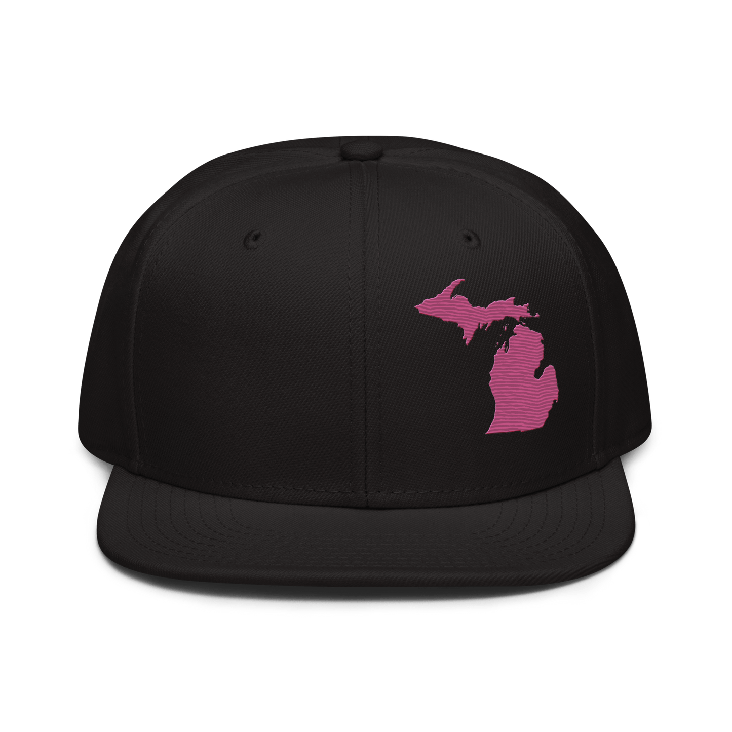 Michigan Snapback | 6-Panel - Apple Blossom Pink Outline