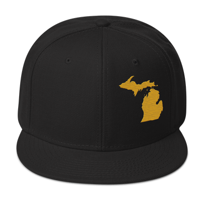 Michigan Snapback | 6-Panel - Gold Outline