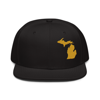 Michigan Snapback | 6-Panel - Gold Outline