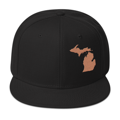 Michigan Snapback | 6-Panel - Copper Outline