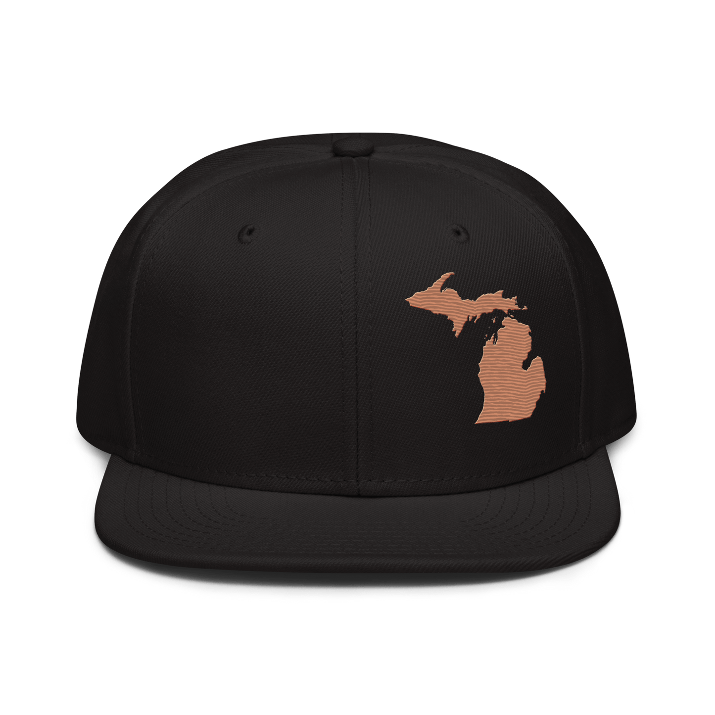 Michigan Snapback | 6-Panel - Copper Outline