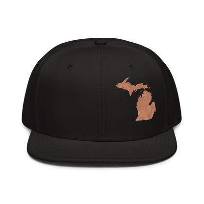 Michigan Snapback | 6-Panel - Copper Outline