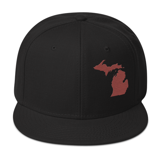 Michigan Snapback | 6-Panel - Ore Dock Red Outline