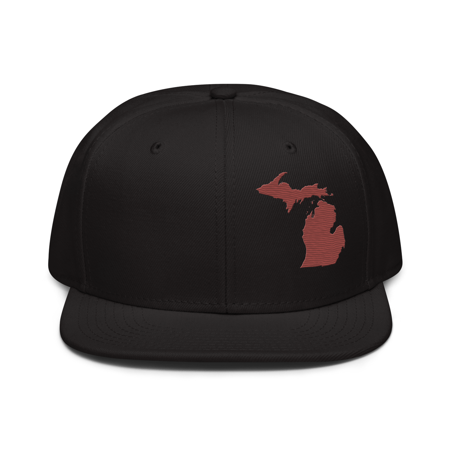 Michigan Snapback | 6-Panel - Ore Dock Red Outline