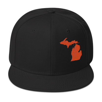 Michigan Snapback | 6-Panel - Maple Leaf Orange Outline