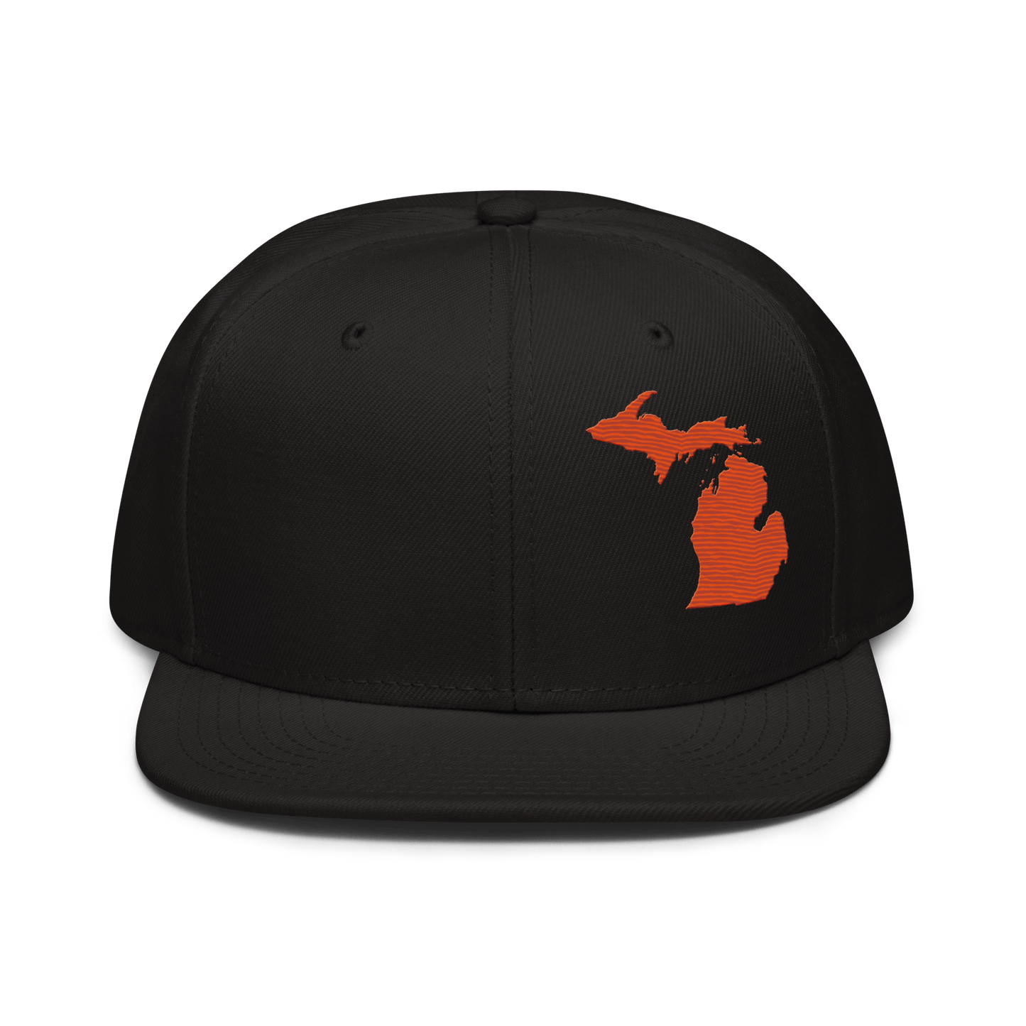 Michigan Snapback | 6-Panel - Maple Leaf Orange Outline