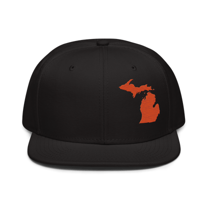 Michigan Snapback | 6-Panel - Maple Leaf Orange Outline