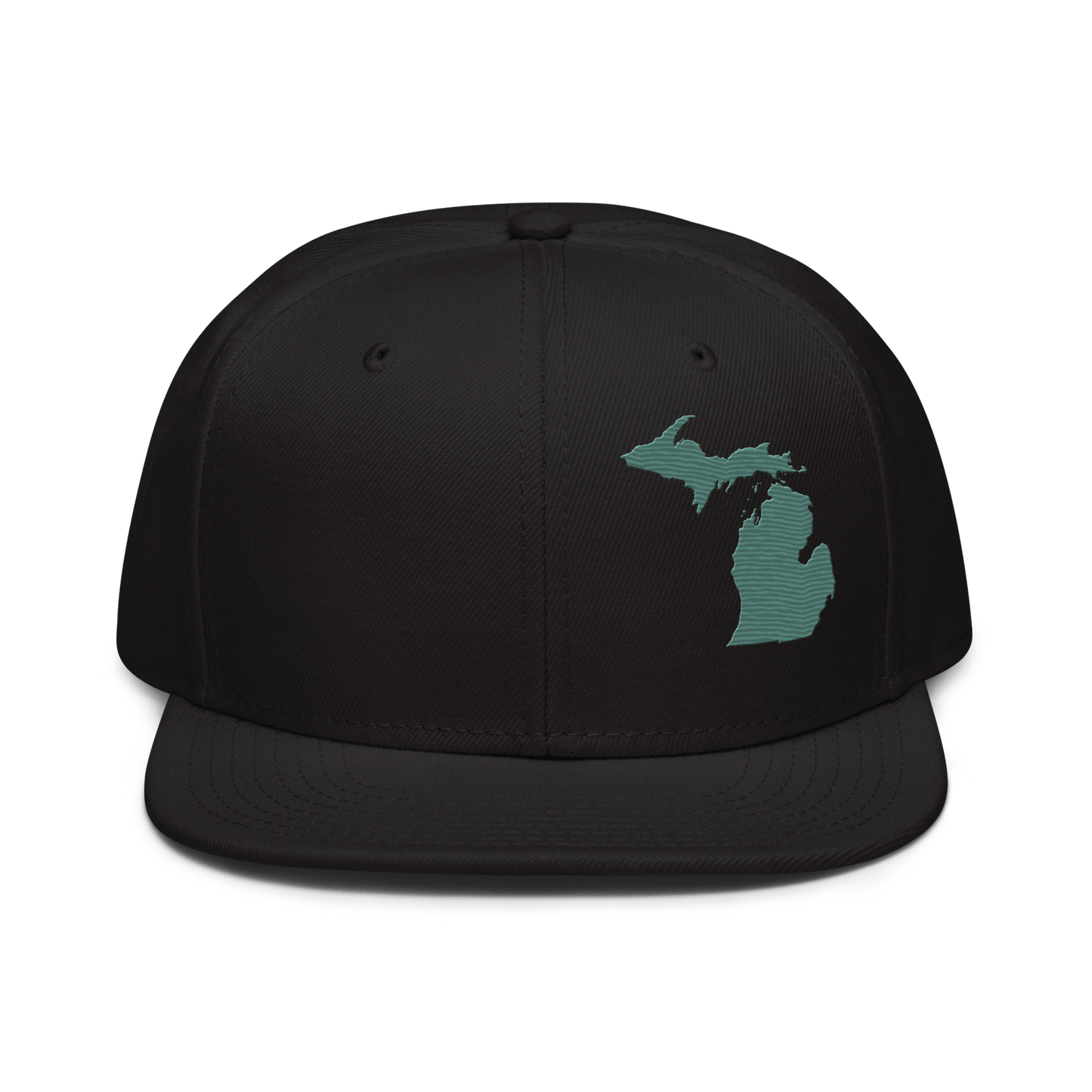 Michigan Snapback | 6-Panel - Copper Green Outline