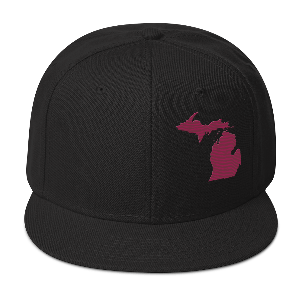 Michigan Snapback | 6-Panel - Ruby Red Outline