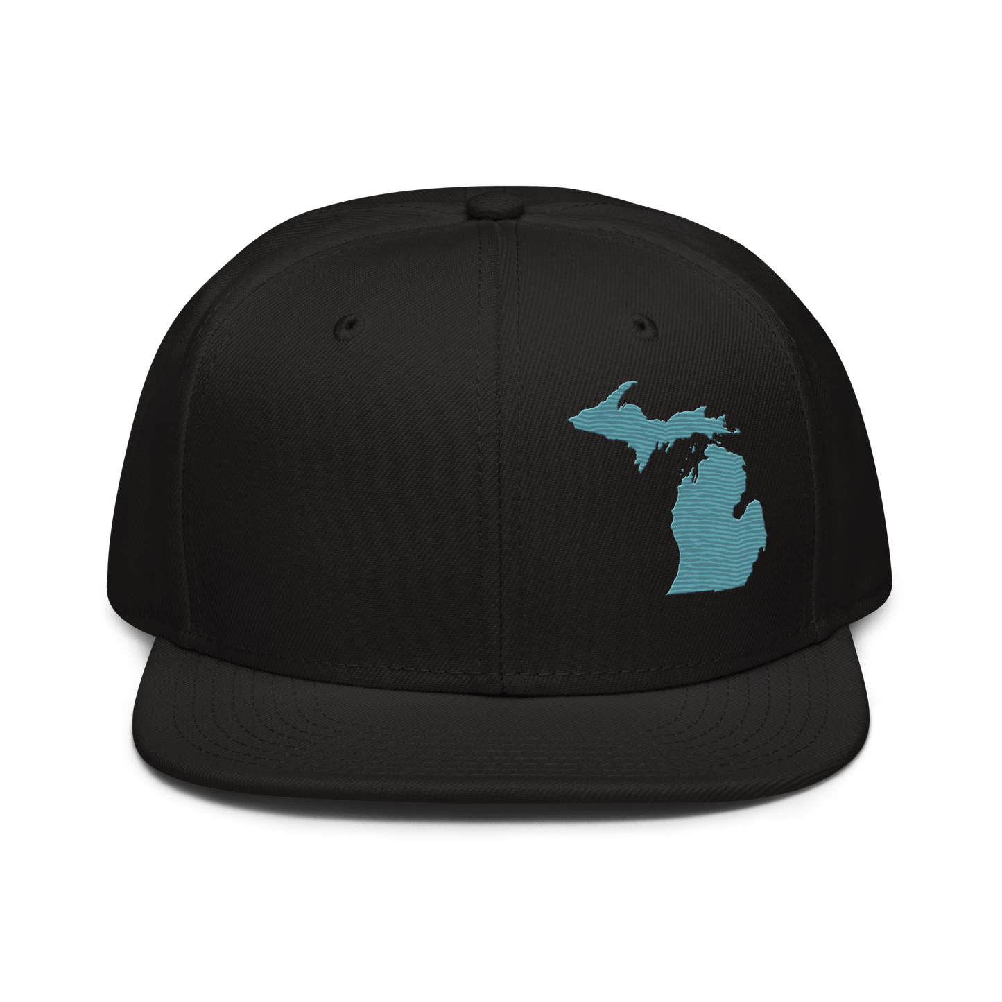 Michigan Snapback | 6-Panel - Huron Blue Outline