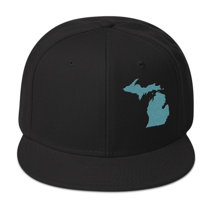 Michigan Snapback | 6-Panel - Huron Blue Outline