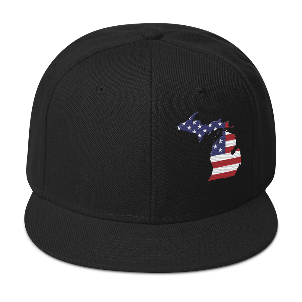 Michigan Snapback | 6-Panel - Patriotic Outline