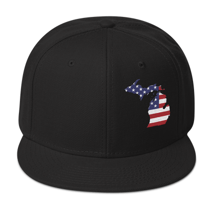 Michigan Snapback | 6-Panel - Patriotic Outline