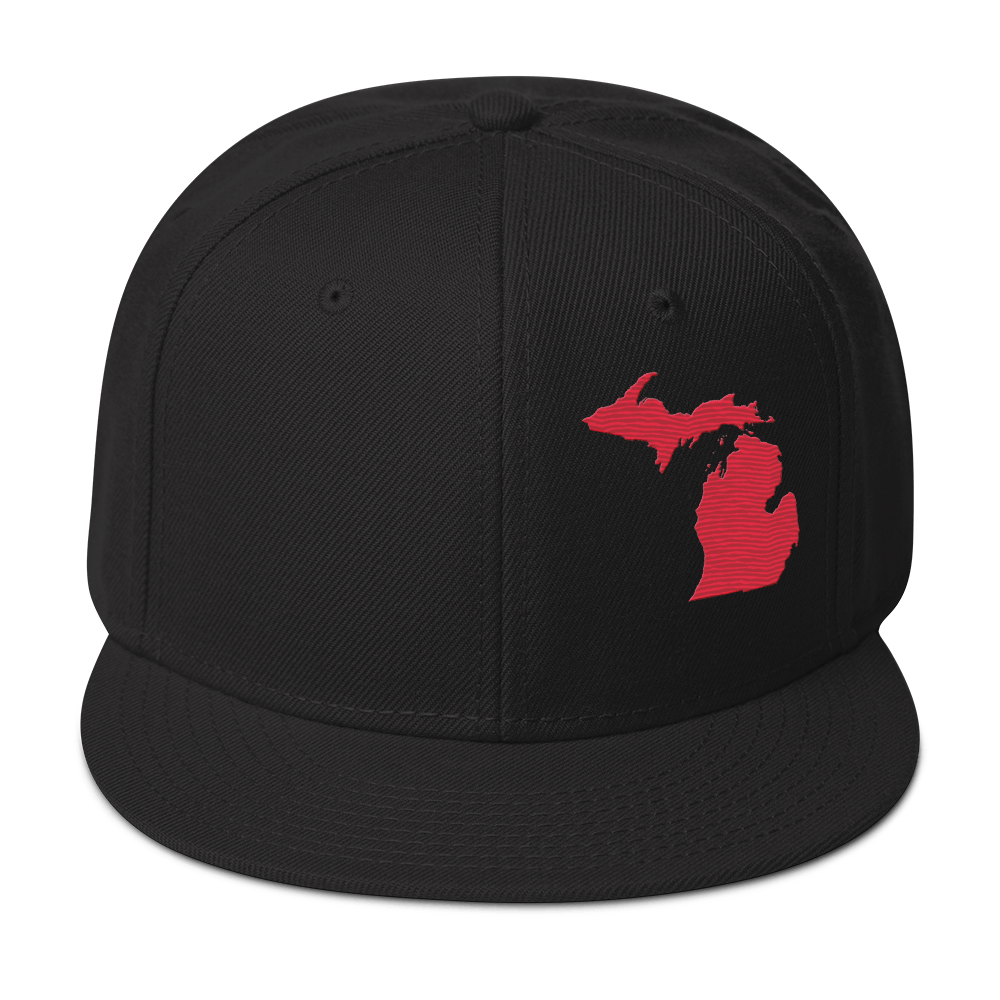 Michigan Snapback | 6-Panel - Lighthouse Red Outline