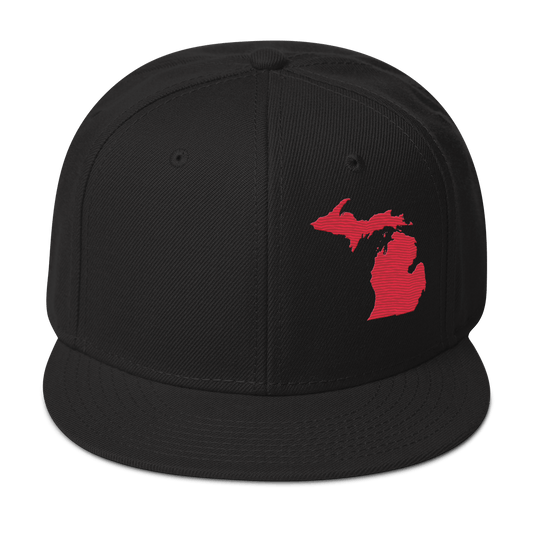 Michigan Snapback | 6-Panel - Lighthouse Red Outline