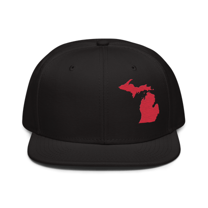 Michigan Snapback | 6-Panel - Lighthouse Red Outline