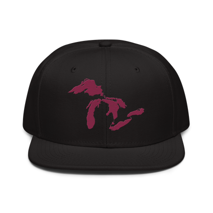 Great Lakes Snapback | 6-Panel - Ruby Red