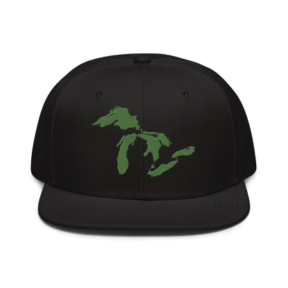 Great Lakes Snapback | 6-Panel - Pine Green