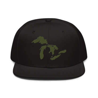 Great Lakes Snapback | 6-Panel - Army Green