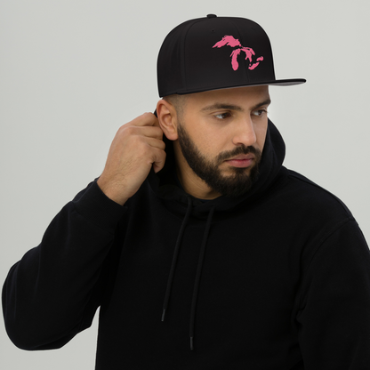 Great Lakes Snapback | 6-Panel - Rhodochrosite Pink