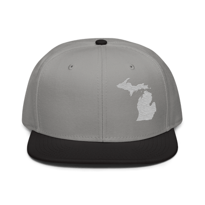 Michigan Snapback | 6-Panel - Platinum Outline