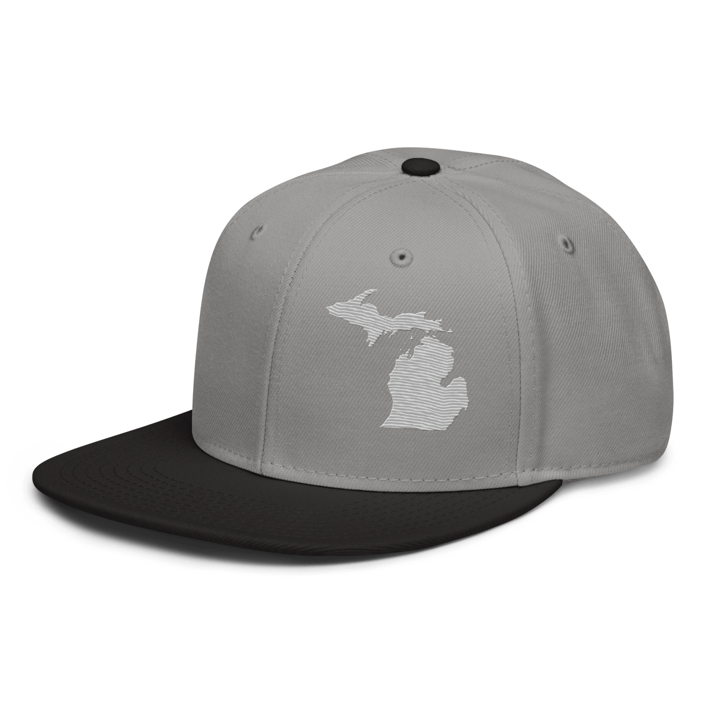 Michigan Snapback | 6-Panel - Platinum Outline