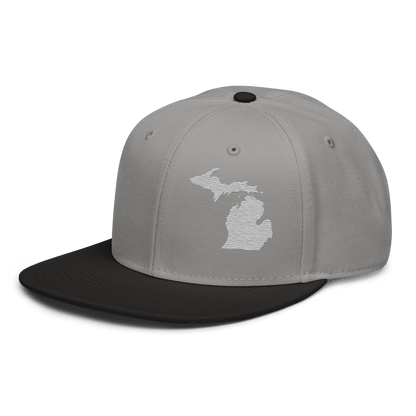 Michigan Snapback | 6-Panel - Platinum Outline