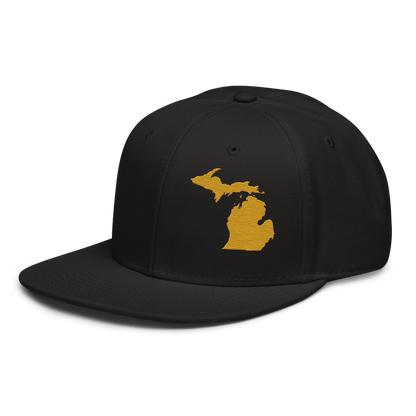 Michigan Snapback | 6-Panel - Gold Outline