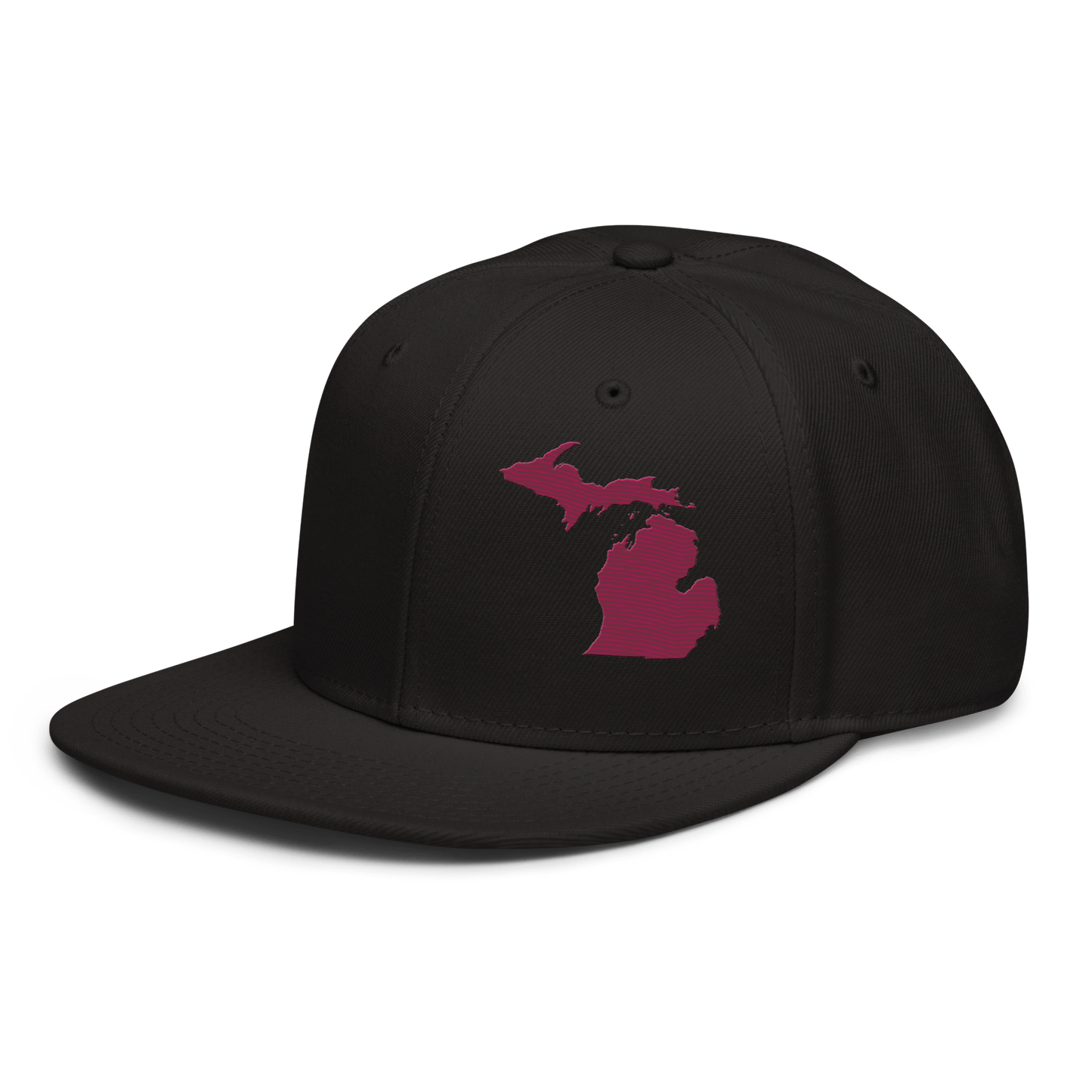 Michigan Snapback | 6-Panel - Ruby Red Outline