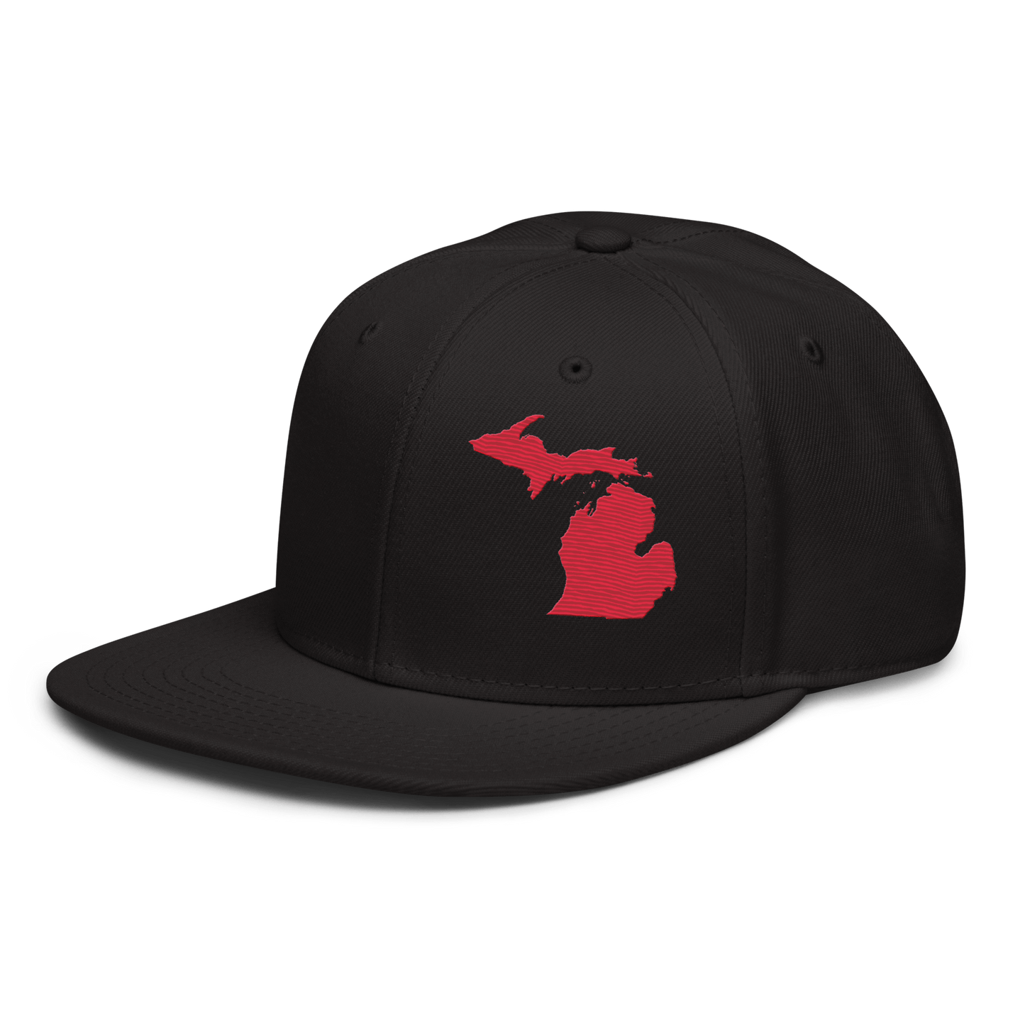 Michigan Snapback | 6-Panel - Lighthouse Red Outline