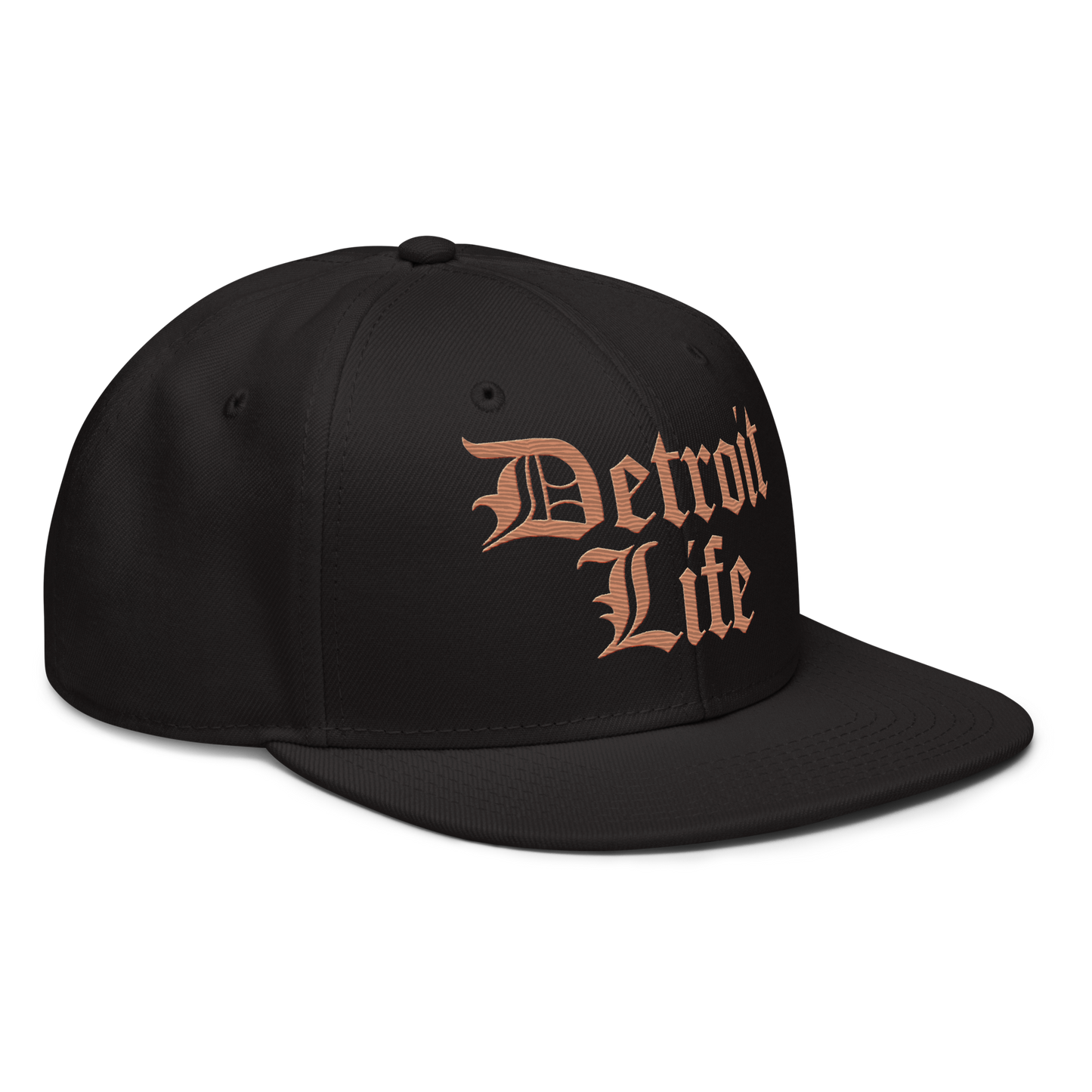 'Detroit Life' Flat Bill Snapback (Copper) | 6-Panel