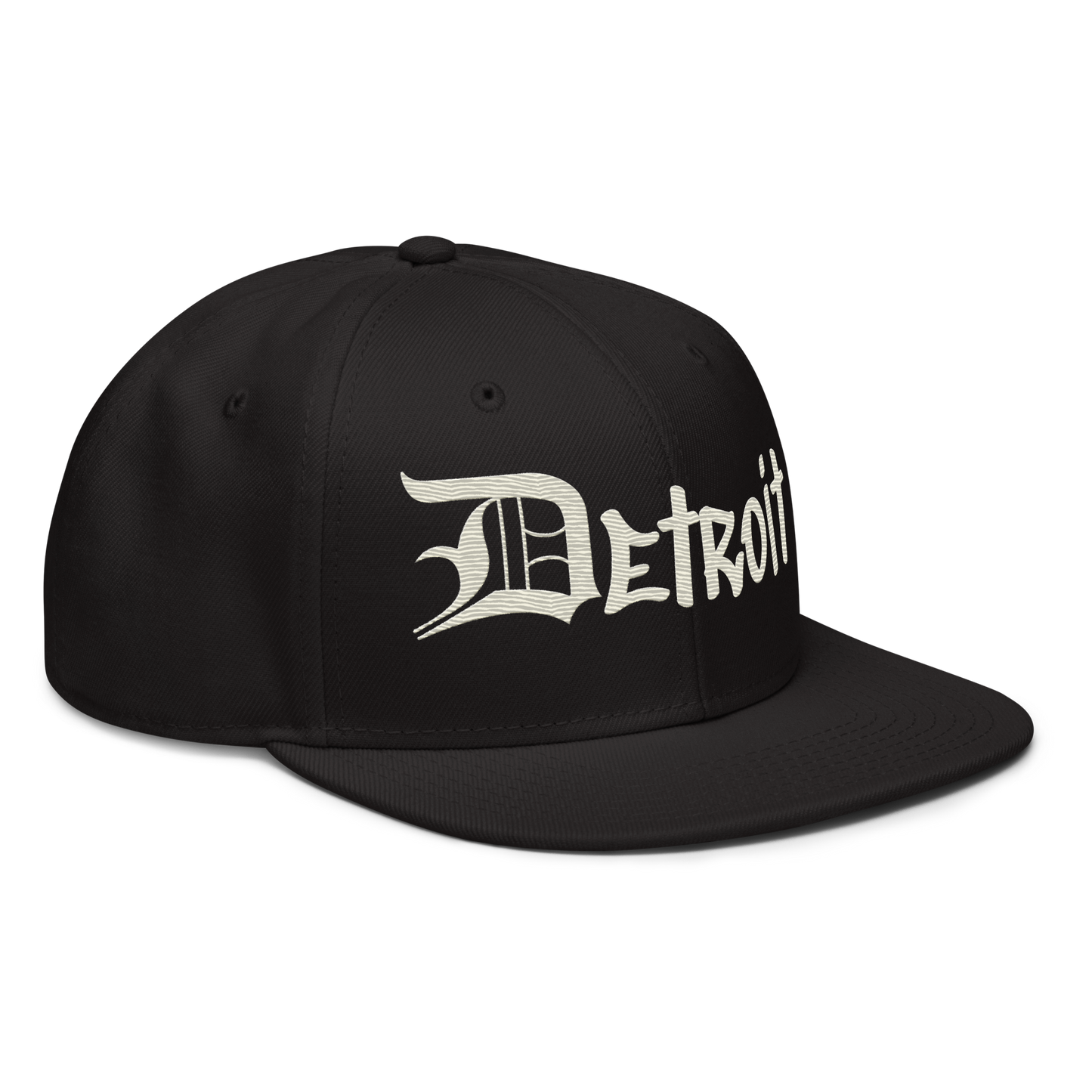 'Detroit' Flat Bill Snapback (OED Tag) | 6-Panel - Ivory