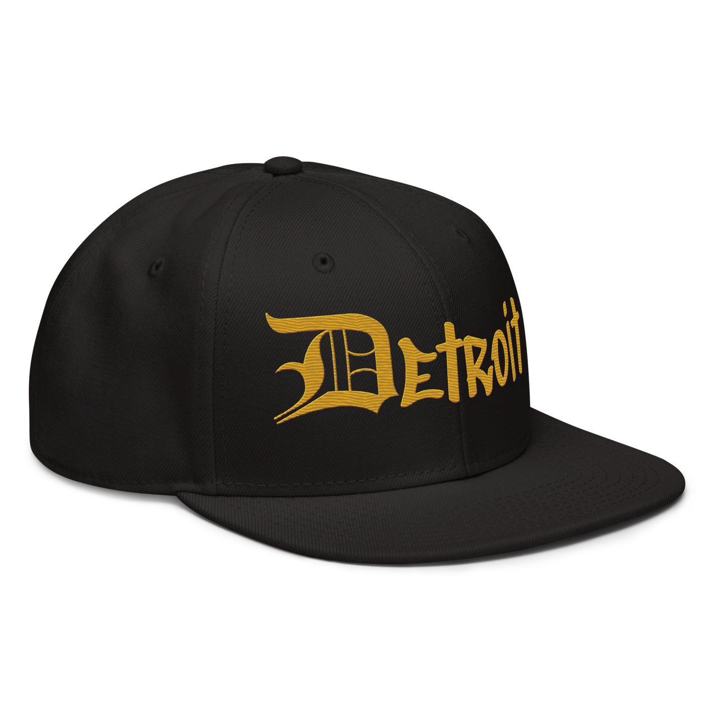 'Detroit' Flat Bill Snapback (Gold OED Tag) | 6-Panel