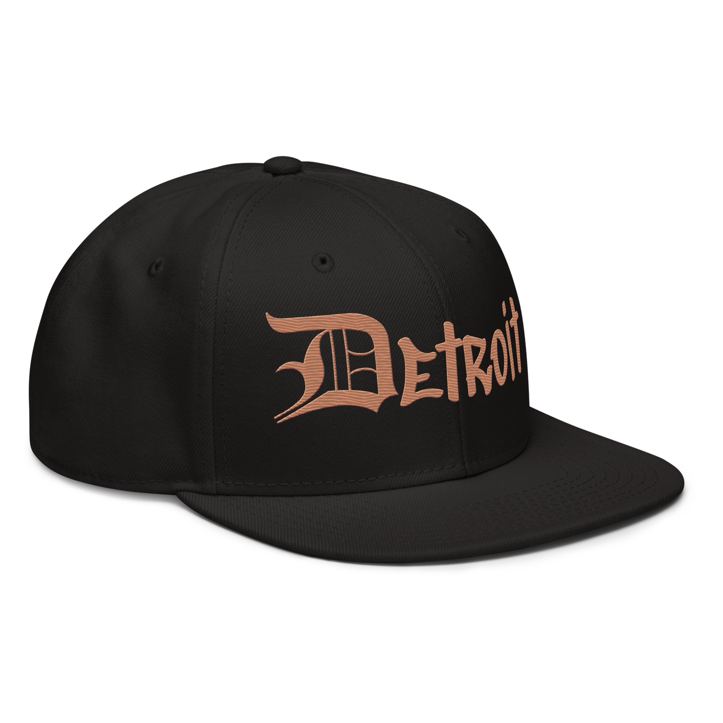 'Detroit' Flat Bill Snapback (Copper OED Tag) | 6-Panel