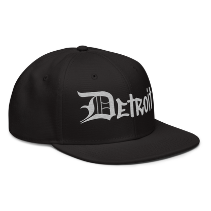 'Detroit' Flat Bill Snapback (Platinum OED Tag) | 6-Panel