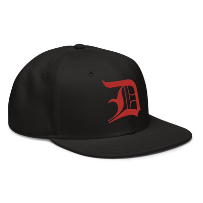 Detroit 'Old English D' Snapback | 6-Panel - Aliform Red