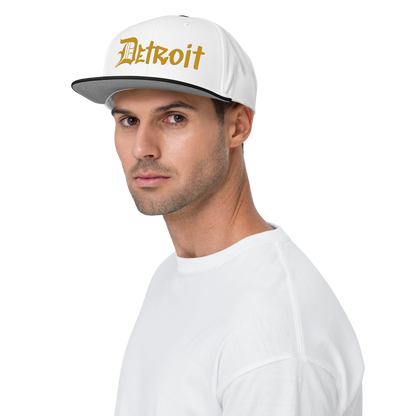 'Detroit' Flat Bill Snapback (Gold OED Tag) | 6-Panel