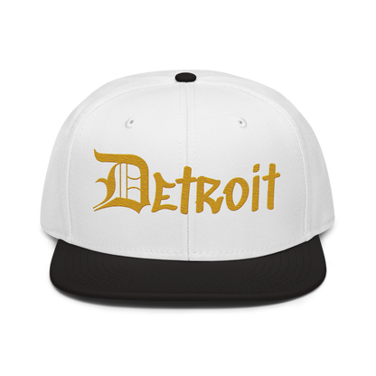 'Detroit' Flat Bill Snapback (Gold OED Tag) | 6-Panel