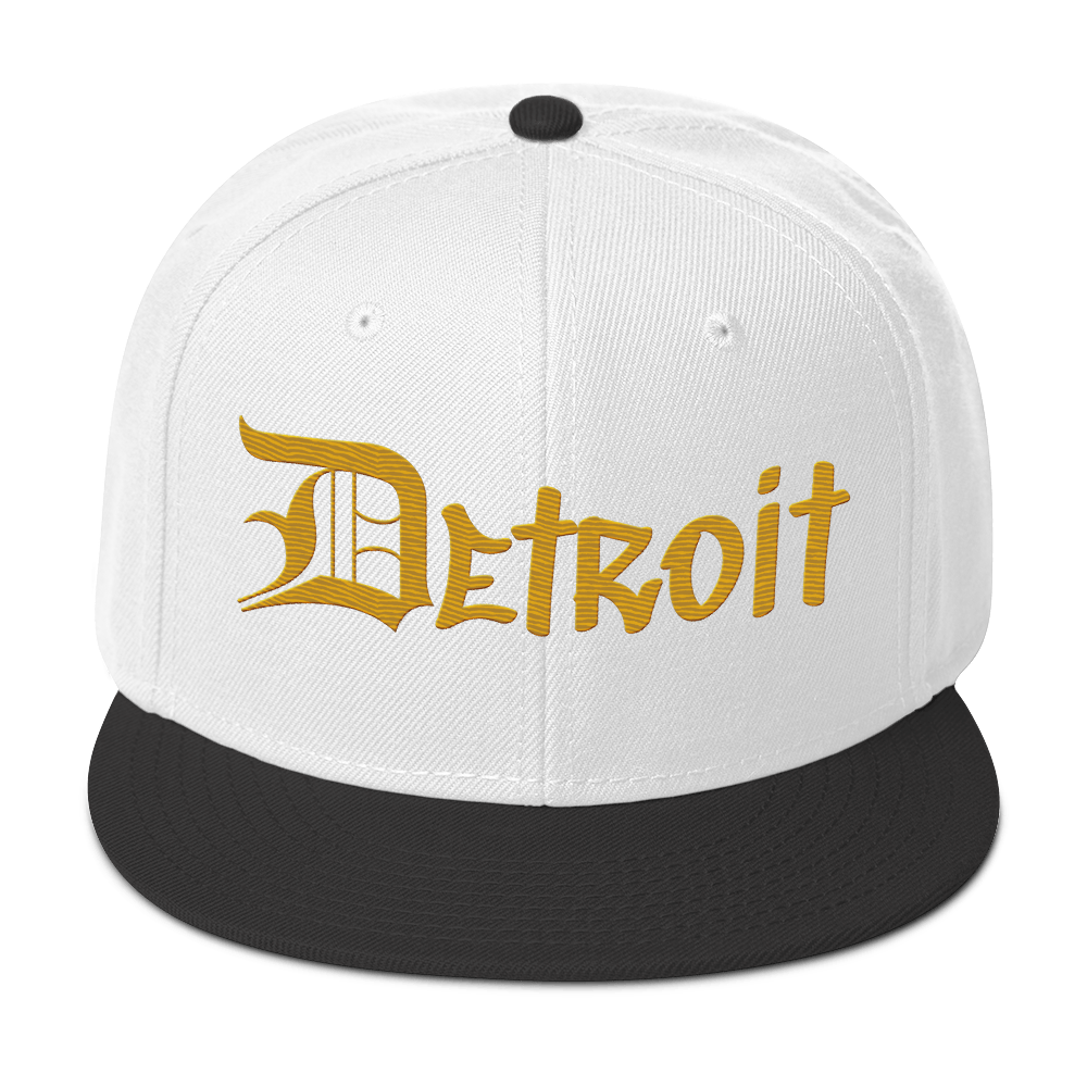 'Detroit' Flat Bill Snapback (Gold OED Tag) | 6-Panel