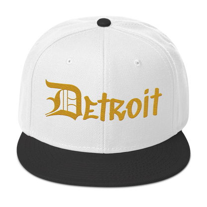 'Detroit' Flat Bill Snapback (Gold OED Tag) | 6-Panel