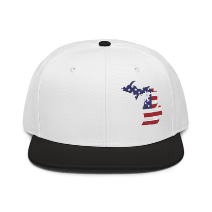 Michigan Snapback | 6-Panel - Patriotic Outline