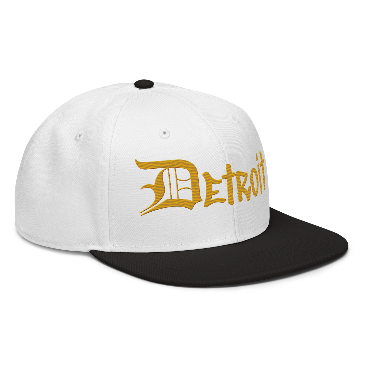 'Detroit' Flat Bill Snapback (Gold OED Tag) | 6-Panel